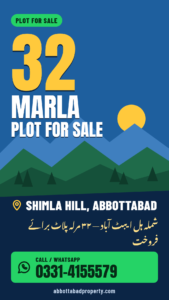 32 Marla plot for sale at Shimla Hill Park Abbottabad - WhatsApp 0331-4155579